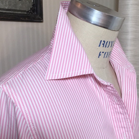 J Crew Pink & White Stripe Button Down - Picture 6 of 8